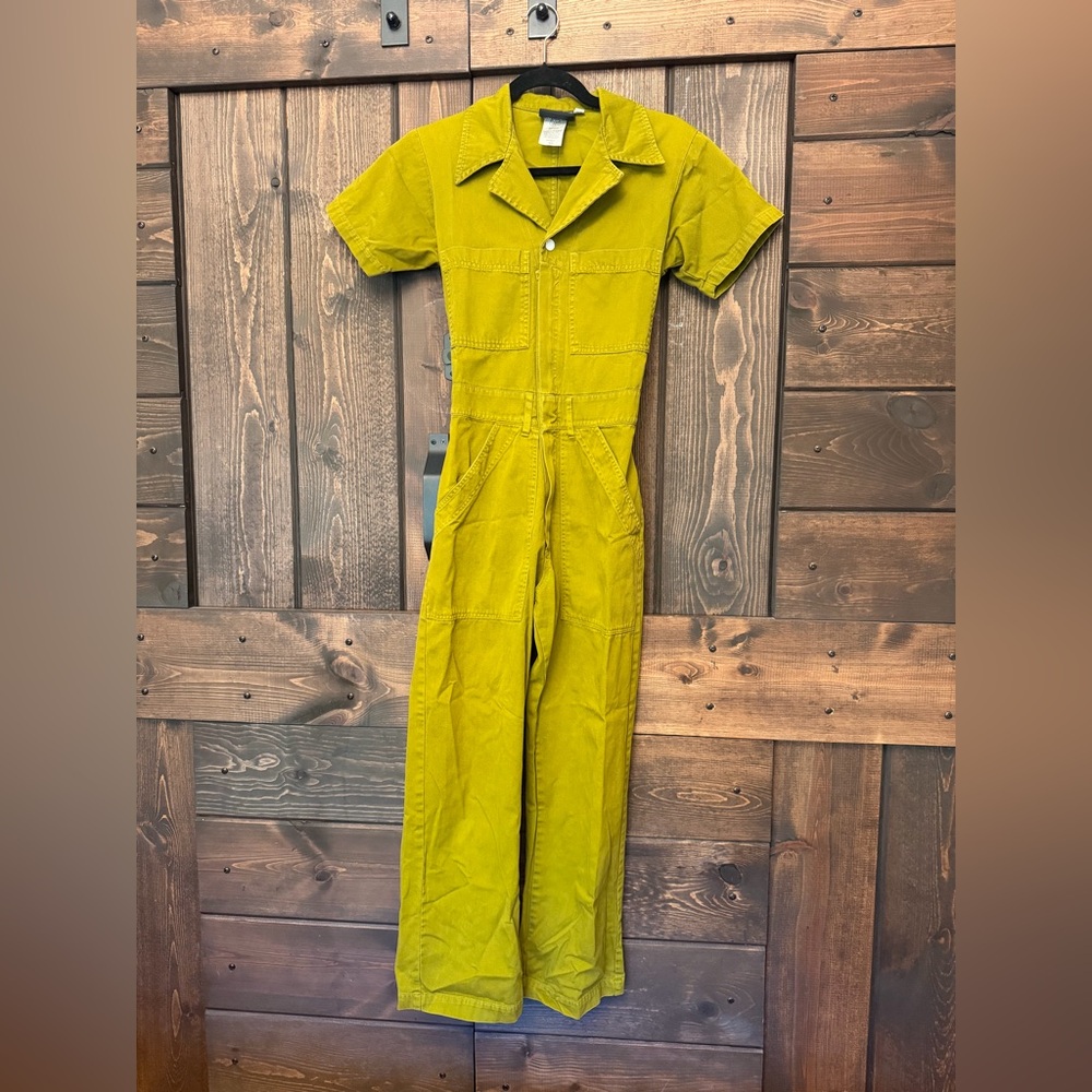 Big Bud Press Gross Green Short Sleeve Utility Jumpsuit